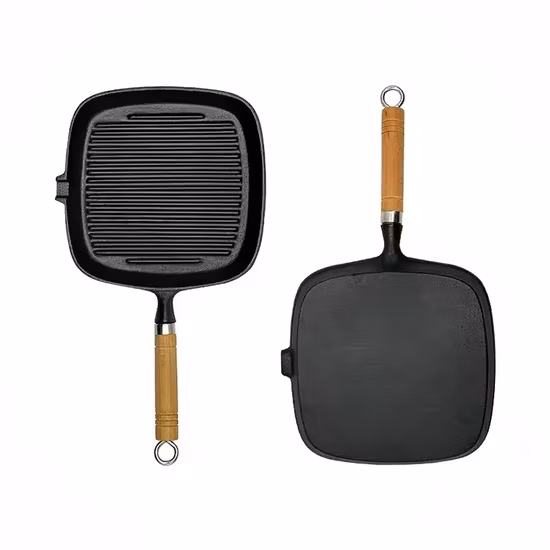 Poêle à frire en aluminium moulé sous pression de 28cm, poêle à Steak et à œufs, ustensiles de cuisine à fond à Induction